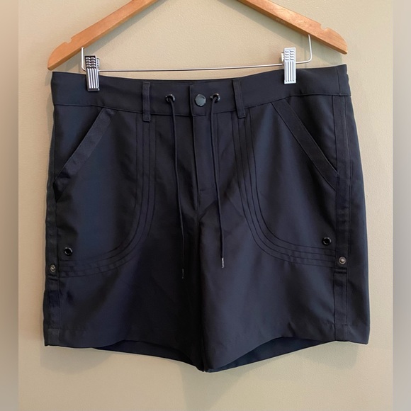 Jag: Black Shorts with Roll Tab - Picture 8 of 17